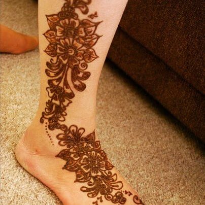 mehndi designs for foot and legs simple & quick for kids