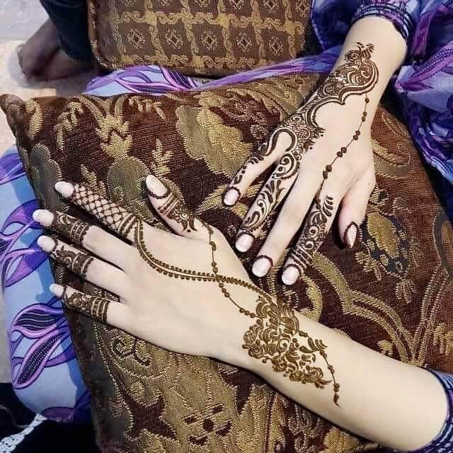 Creative Backhand new and mehndi designs on Wedding