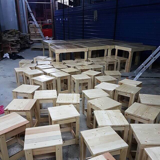 compace sized pallet table
