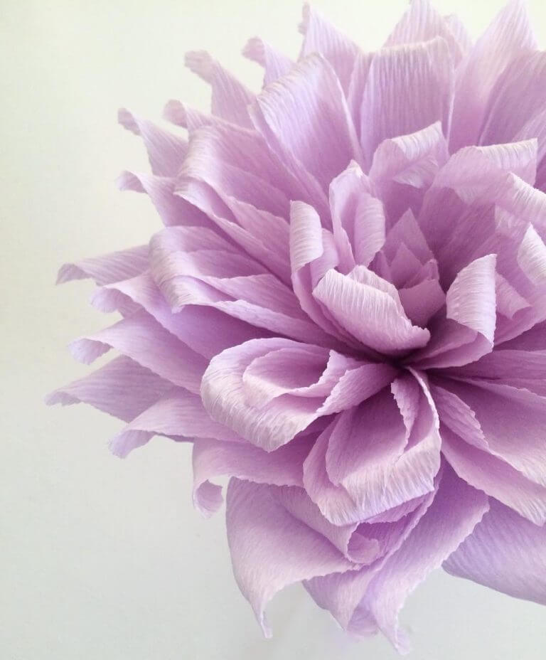Purple Dahlia Paper Flower