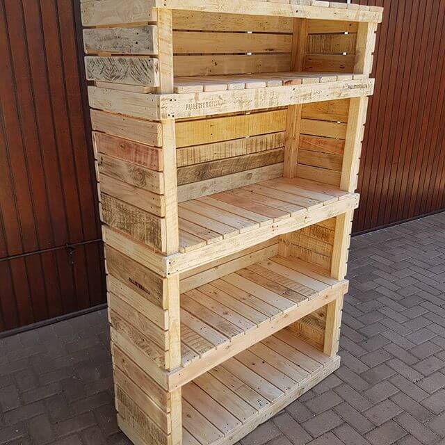 Inspiring Diy Pallet Storage Racks And, How To Make Storage Shelves Out Of Pallets