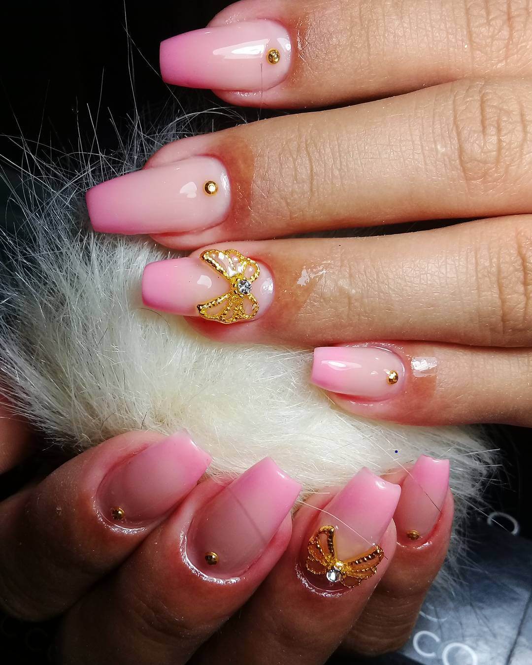 pinkish nail art