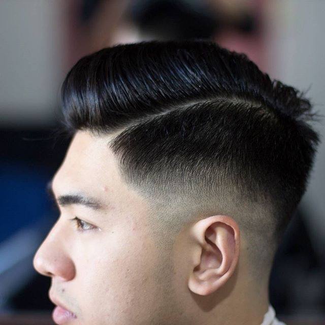 Low Fade Messy Asian Hairstyles for Men