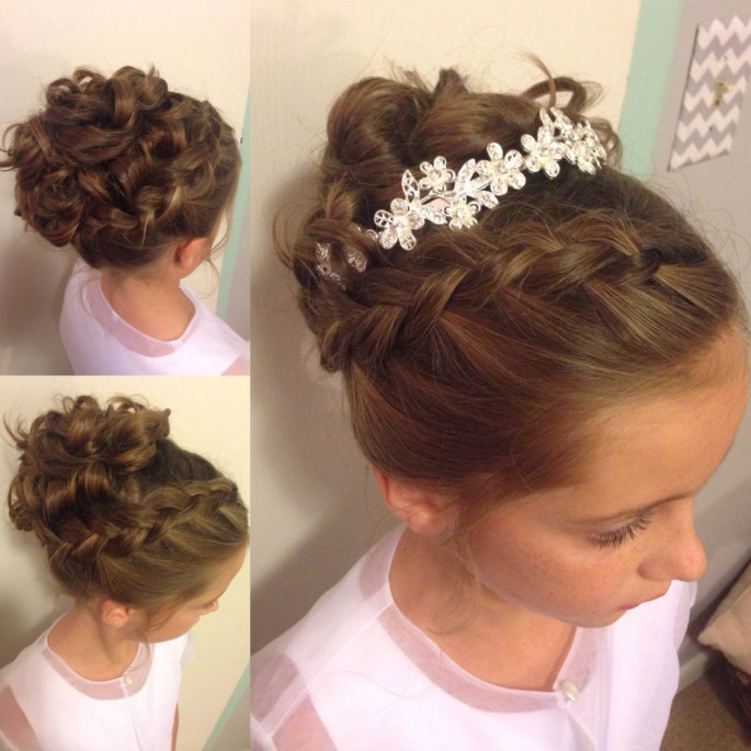 Low Updo Hairstyles for Little Girls