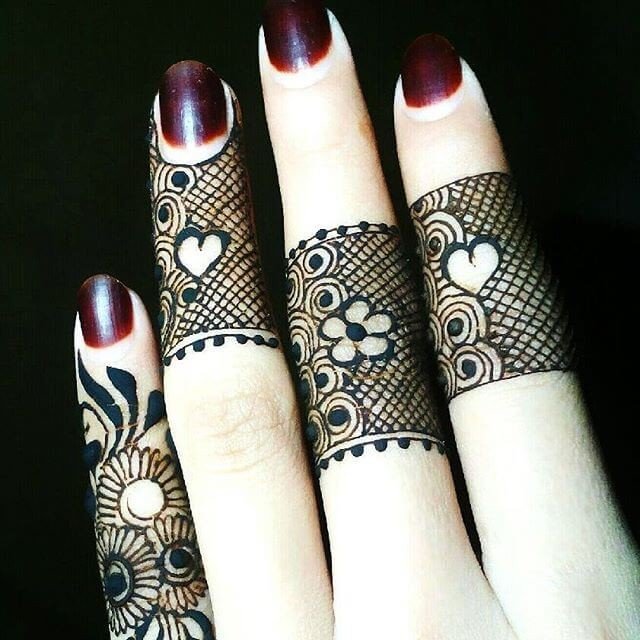 36 Latest Simple but Unique Finger Eye-catchy Mehndi Designs