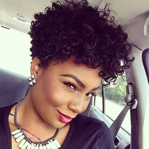 Natural Curly Short Hairstyle for Black Women