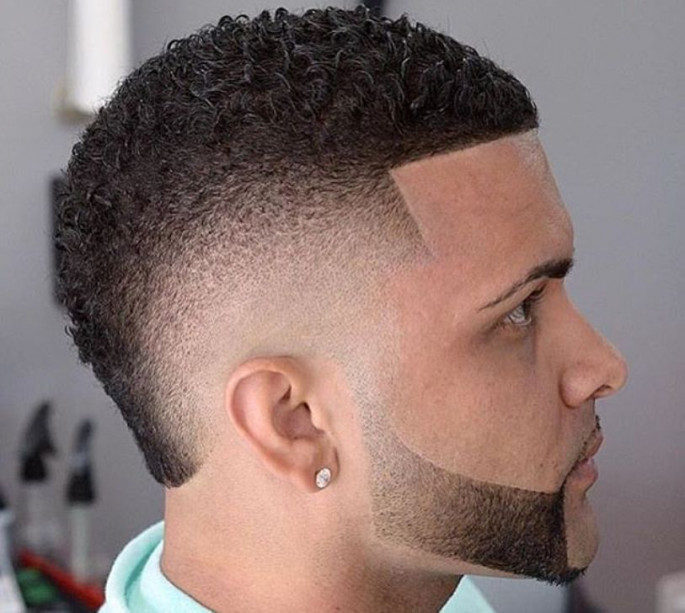 Long Fohawk + Low Bald Fade + Beard Fade Medium Length Men's Hairstyles