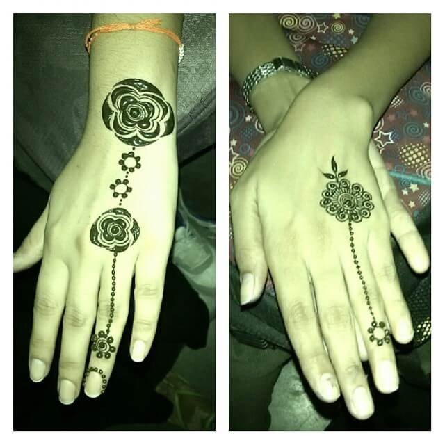 backhand Festive Henna Design