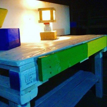 Kid's colorful Pallet Study table