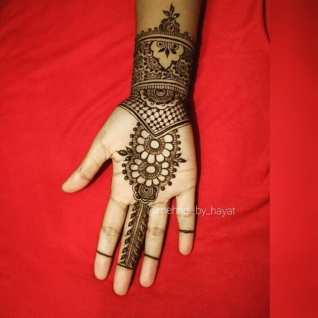 simple arabic mehndi designs for left hand