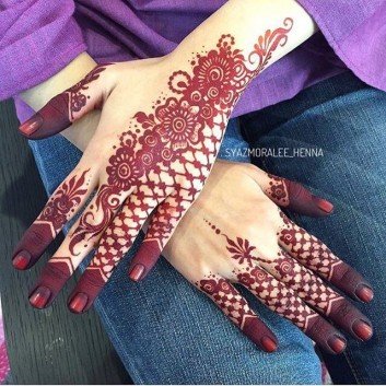 Latest Red and Black Mehndi Designs For You sensod