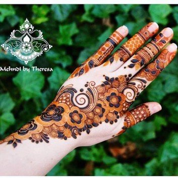 black and red mehndi designs for hands arabic for left hand