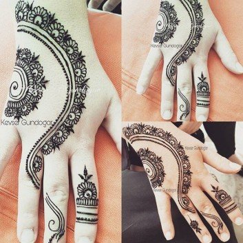 stylish mehndi design ideas for arms and back hand