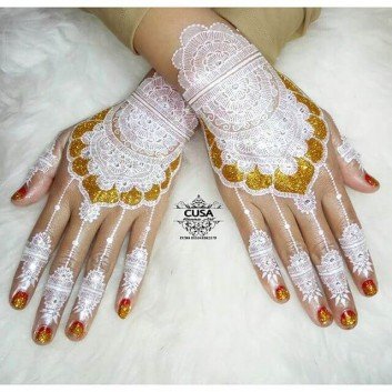 white henna designs