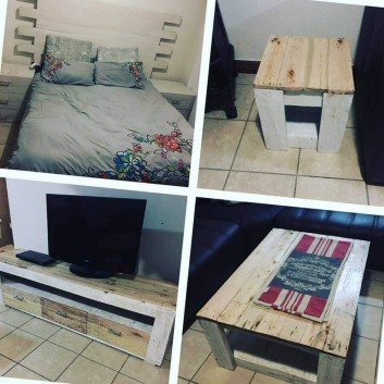 Mixed Pallet Table Sets with TV Stand