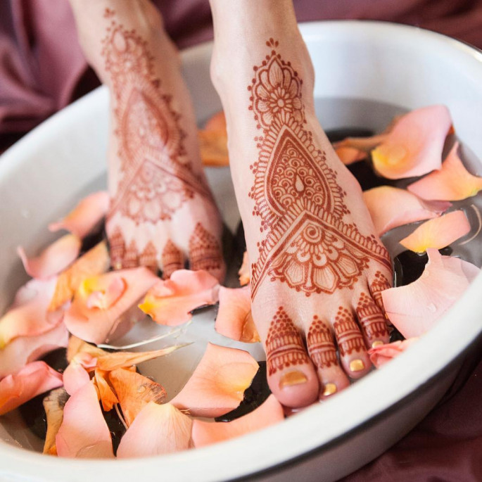 foot henna designs simple
