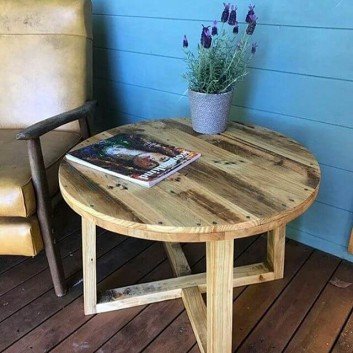 round pallet coffee table