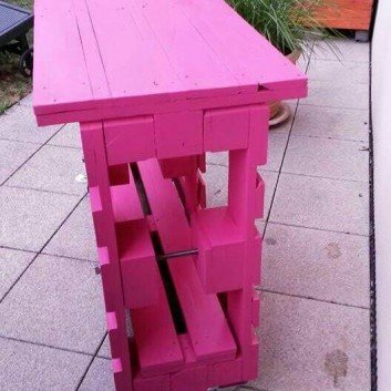pink pallet table