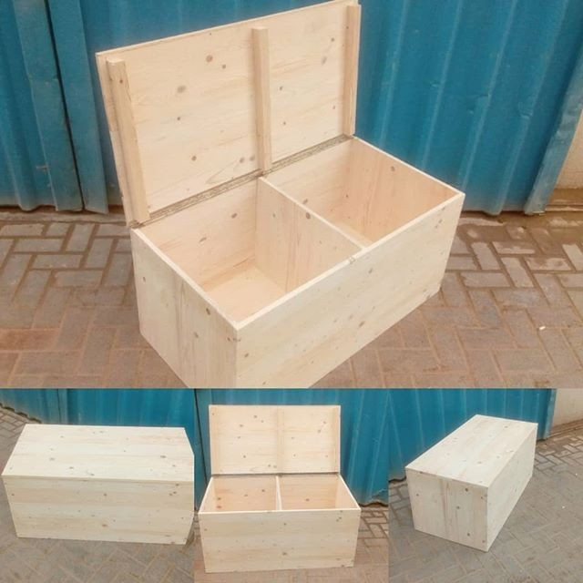 Pallet storage bench