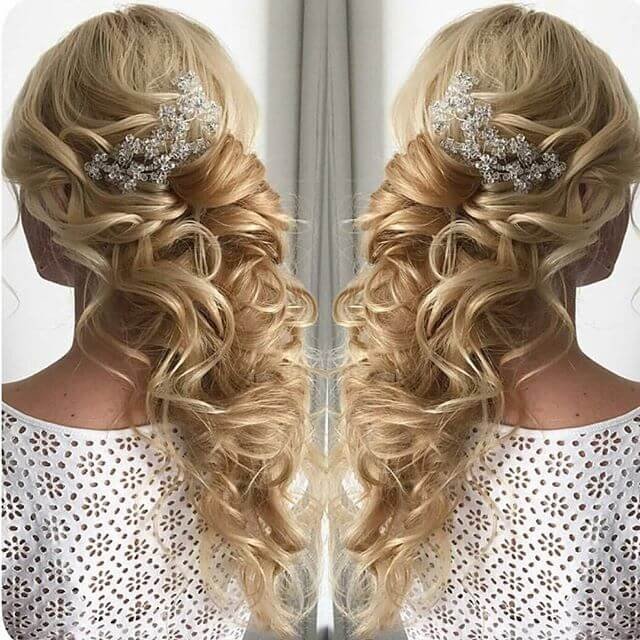 Wedding hairstyle for long hair