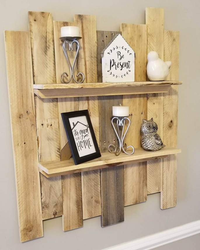 How to Turn Recycled Pallets into Pallet Wall Shelves