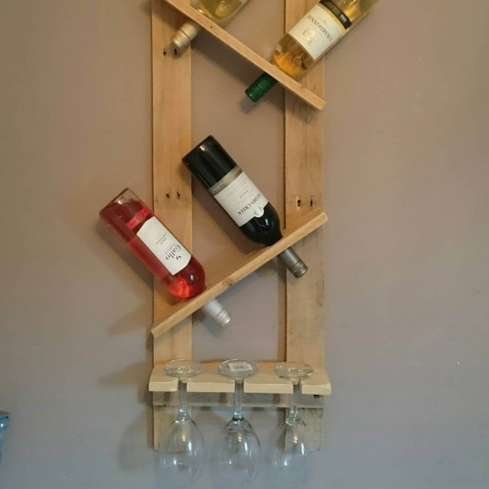 Designing Pallet wine Shelves