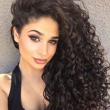 Long Curly Hairstyles for Square Face