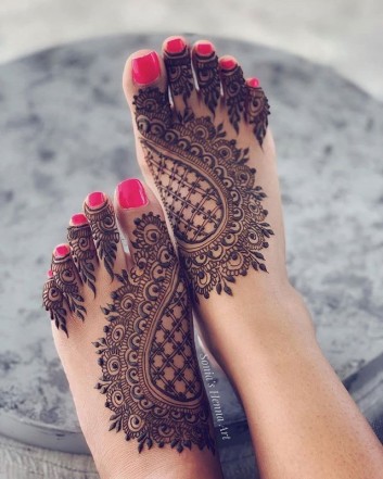 easy foot henna designs ideas