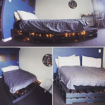 Pallet glowing bed