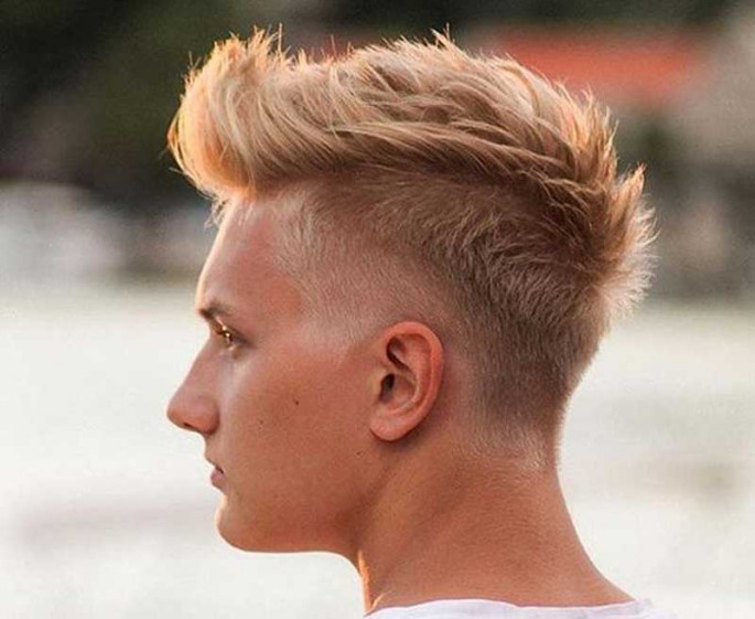 Faux Hawk Smart Men Hairstyles for Round Faces