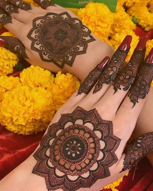 tikki mehndi designs back hand