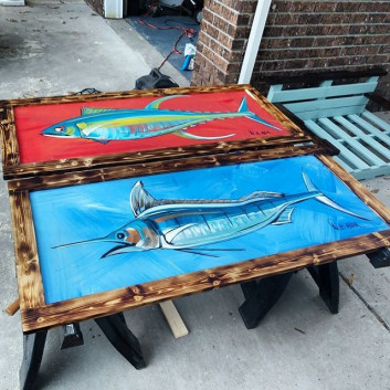 Pallet fish painting