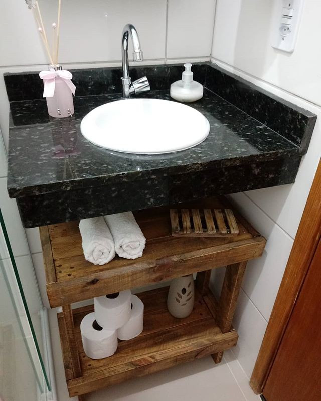 Pallet bathroom cabinet