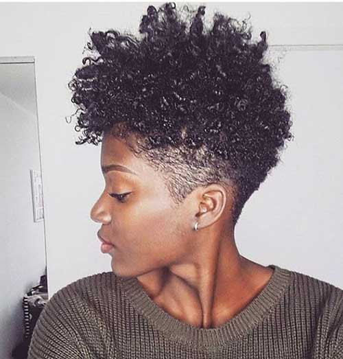 Natural Curly Short Hairstyle for Black Women