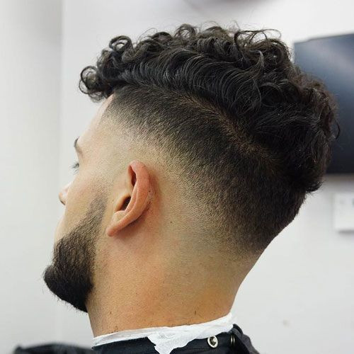 Drop Fade With Curly Hair Short Hairstyles for Men