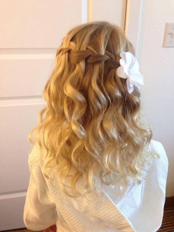 Faux Waterfall Hairstyles for Little Girls
