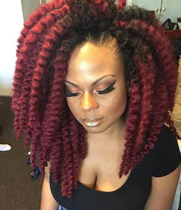 Fluffy Twist Out Crochet Braid Hairstyles for Women