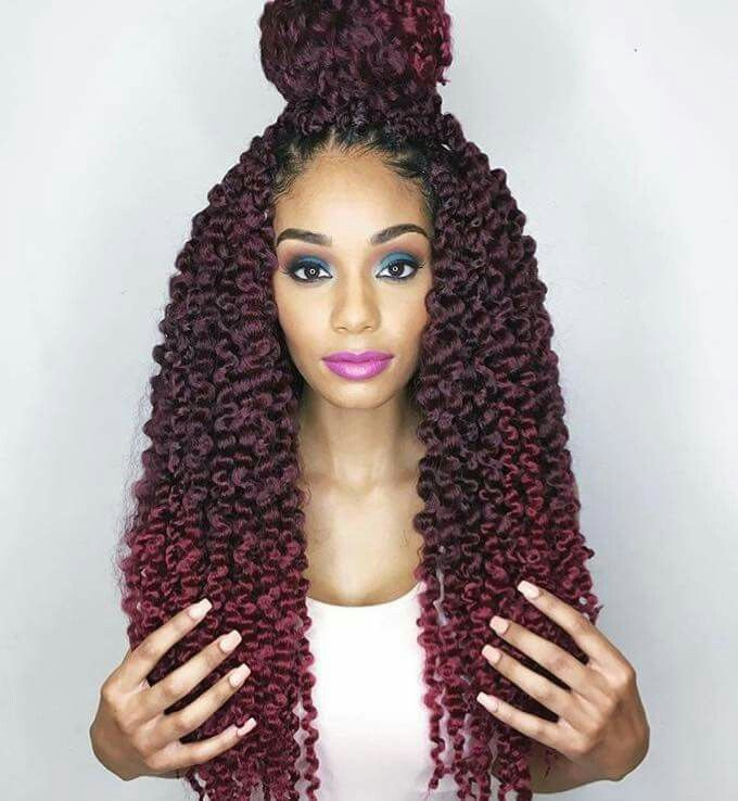 Curly Layered Crochet Braid Hairstyles for Women