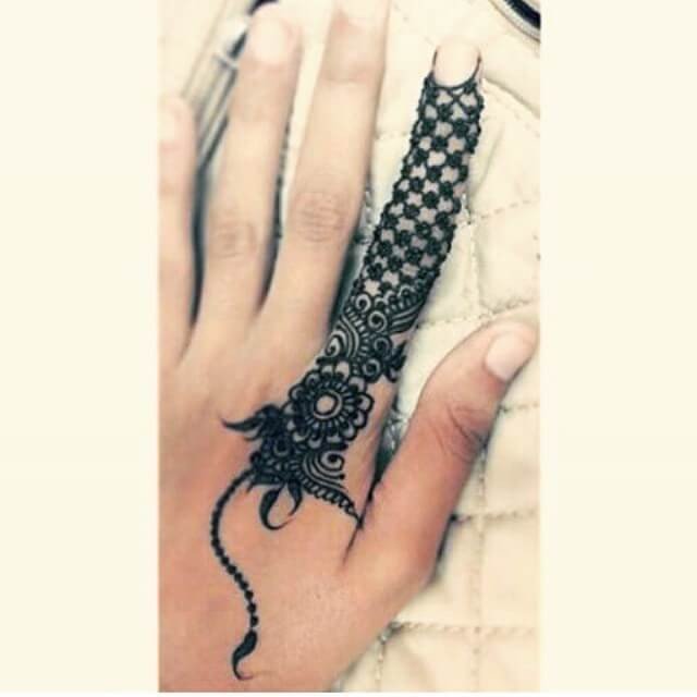Easy and simple back hand henna mehndi design tutorial