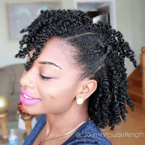 Twisted Tight Curls Hairstyle for Black Women