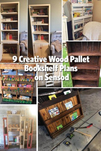 9 Creative Wood Pallet Bookshelf Plans on Sensod