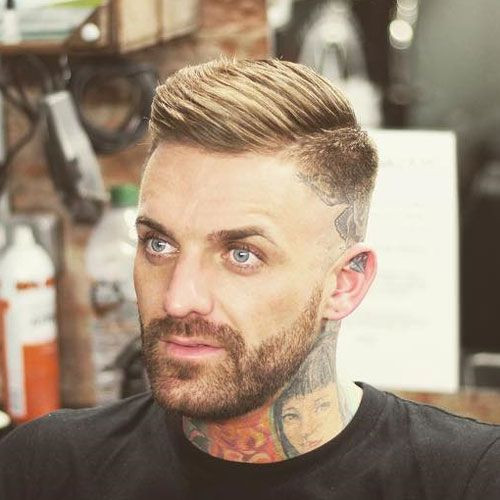 Classic Side Part with High Bald Fade Short Hairstyles for Men