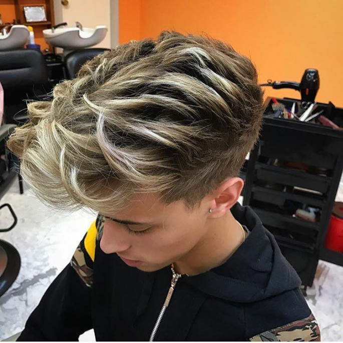 Long on Top, Short Sides and Back Hair Fade Medium Length Men's Hairstyles