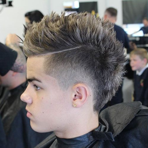 Faux Hawk With High Burst Fade Short Hairstyles for Men