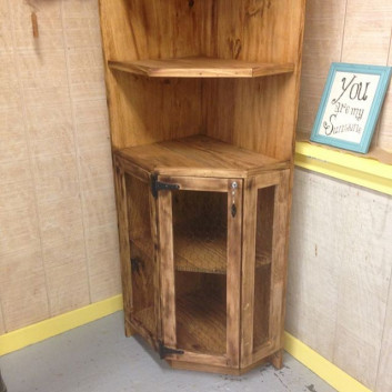 Pallet Custom corner cabinet