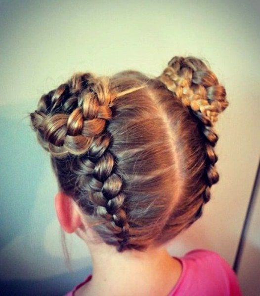 Easy Updo Braids Hairstyles for Little Girls