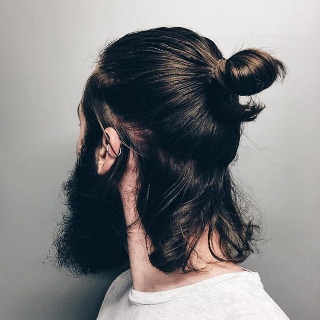Top Knot Long Hairstyles for Men to Look More Handsome