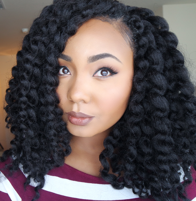 Fluffy Twist Out Crochet Braid Hairstyles for Women
