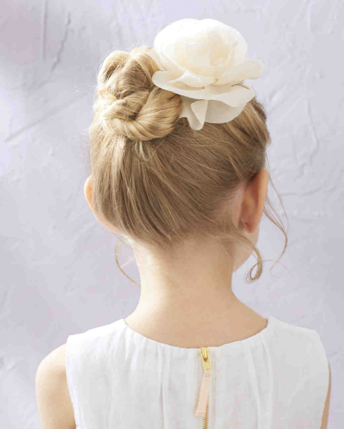 Flower Bun Girls Hairstyles That Are Seriously Cute