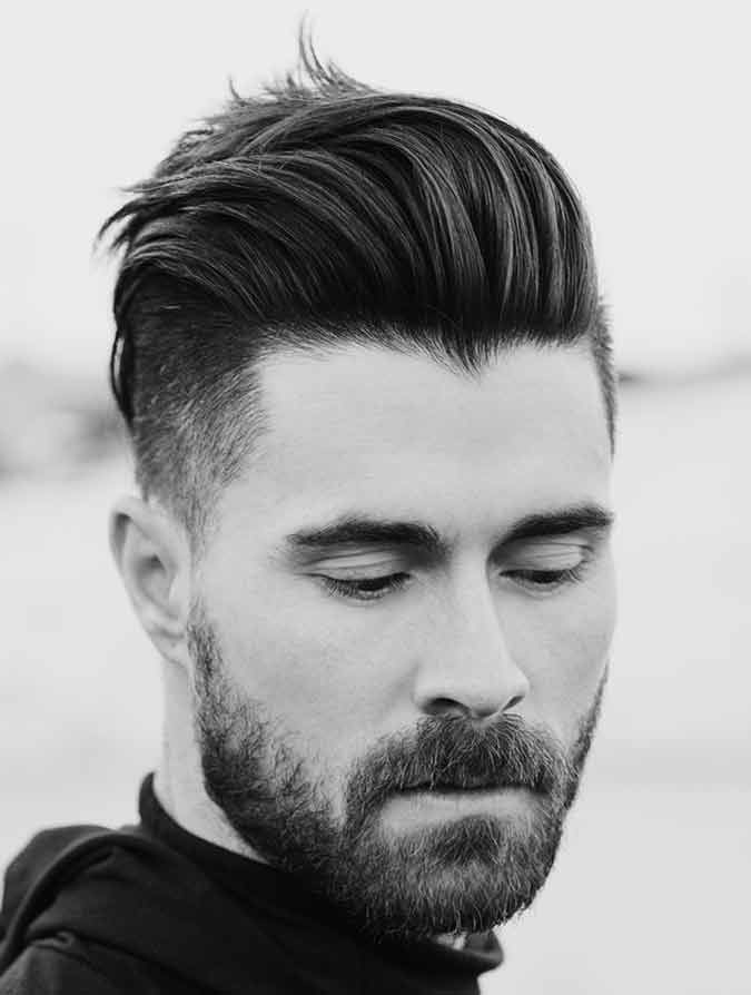Thick Long Hair Quiff Asian Hairstyles for Men
